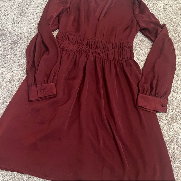 {Express} Long Sleeve Burgundy Dress - Picture 3 of 10